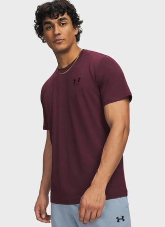 Under Armour 6000000-602 Ua M Icon Tee Ss Kırmızı Yuvarlak Yaka Düz Erkek T-Shirt