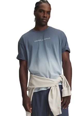 Under Armour 6013624-410 Ua M Hwt Gradıent Ss Mavi Yuvarlak Yaka Düz Erkek T-Shirt