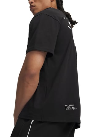 Under Armour 6013625-008 Ua M Hwt Echo Logo Os S Siyah Yuvarlak Yaka Baskılı Erkek T-Shirt