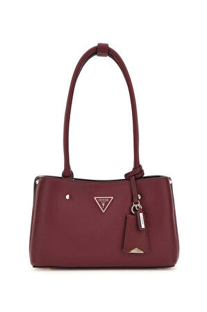 Kadın Meridian Üçgen Logolu Omuz Çantası - Bordo | undefined