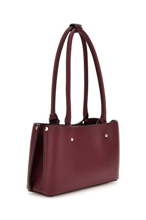 Kadın Meridian Üçgen Logolu Omuz Çantası - Bordo | undefined