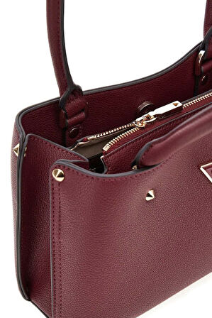 Kadın Meridian Üçgen Logolu Omuz Çantası - Bordo | undefined