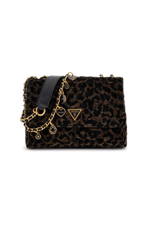 Kadın Leopar Desenli Dokulu Kumaş Omuz Çantası - Mix | undefined