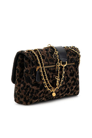 Kadın Leopar Desenli Dokulu Kumaş Omuz Çantası - Mix | undefined