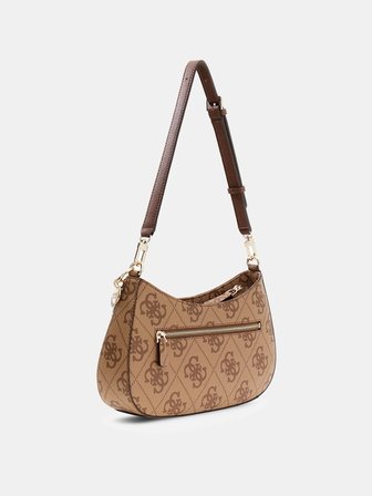 Guess Noelle II Üstten Fermuarlı Kadın Kahverengi Omuz Çantası HWSS9672180-LGW