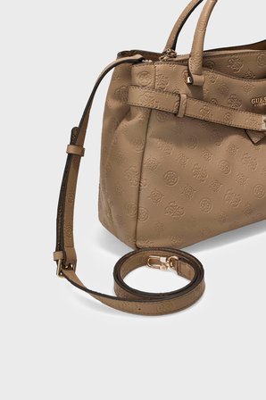 Guess Ella Logolu Çıkarılabilir Askılı Çanta HWPD9746060 Kadın ÇANTA HWPD97 46060 BIO BEJ