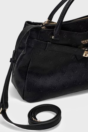 Guess Ella Logolu Çıkarılabilir Askılı Çanta HWPD9746060 Kadın ÇANTA HWPD97 46060 BLO SİYAH
