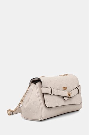 Guess Ella Logolu Dönüştürülebilir Kapaklı Kadın Bej Çapraz Çanta HWPD9746210-BIO
