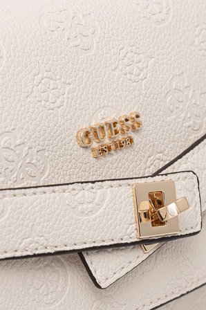 Guess Ella Logolu Dönüştürülebilir Kapaklı Kadın Bej Çapraz Çanta HWPD9746210-BIO
