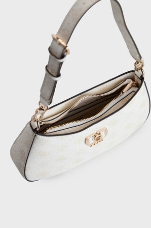 Guess Emelie Logolu Çıkarılabilir Omuz Askılı Çanta HWGP9928180 Kadın ÇANTA HWGP99 28180 WLO BEYAZ