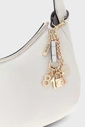 Guess Gilda Charmlı Omuz Askılı Çanta HWZG9747010 Bayan ÇANTA HWZG97 47010 OFF EKRU