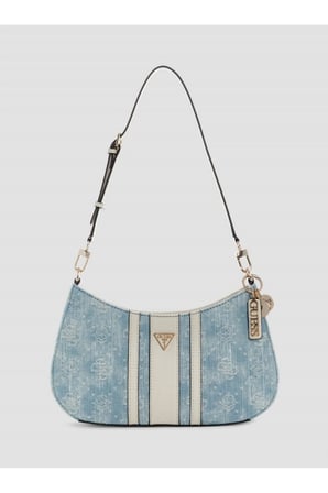 Denim logo Noelle II omuz çantası-DL967218