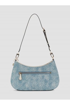 Denim logo Noelle II omuz çantası-DL967218