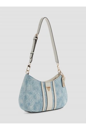 Denim logo Noelle II omuz çantası-DL967218