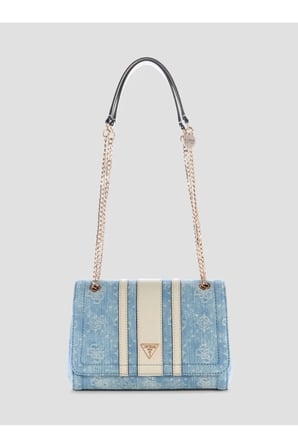 Denim logo Noelle II kapaklı çanta-DL967221