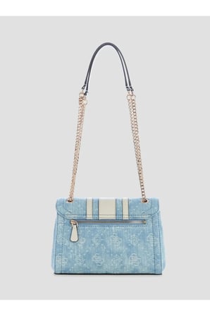 Denim logo Noelle II kapaklı çanta-DL967221
