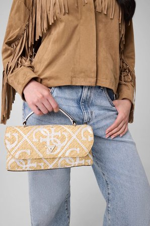 Guess Kirsten Üstten Saplı Kapaklı Kadın Beyaz El Çantası HWWL9743200-NRI