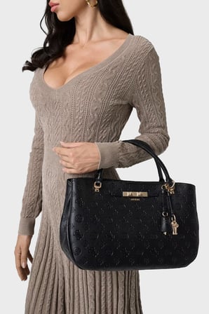 Guess Carmella Logolu Çıkarılabilir Askılı Çanta HWPD2225060 Kadın ÇANTA HWPD22 25060 BLO SİYAH