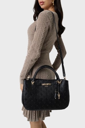 Guess Carmella Logolu Çıkarılabilir Askılı Çanta HWPD2225060 Kadın ÇANTA HWPD22 25060 BLO SİYAH