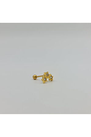 Cerrahi Çelik Yıldızlı Küpe Tragus Helix Kıkırdak Piercing
