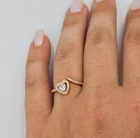 Rose Gold Kalpli Ayarlanabilir Ciddi İlişki Yüzüğü