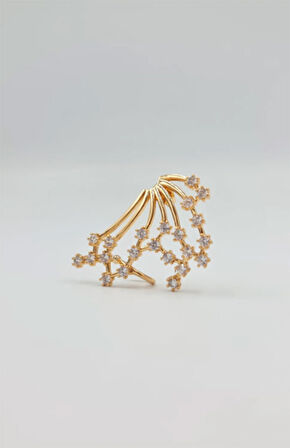 Rose Renk Zirkon Taş Süslemeli Xuping Şık Kadın Kıkırdak Küpe