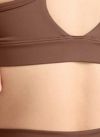 New Balance WB51039-ABJ NB Essential Yoga Bra Kahve Sporcu Sütyeni