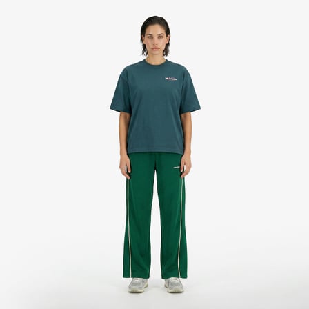 New Balance Sport Graphic Oversized Kadın Yeşil T-Shirt