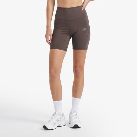 New Balance Sport Fitted Short 5 Kadın Kahverengi Şort