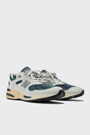 New Balance Deri Karışımlı Sneaker Ayakkabı Erkek AYAKKABI U991TO2 GRİ-PETROL