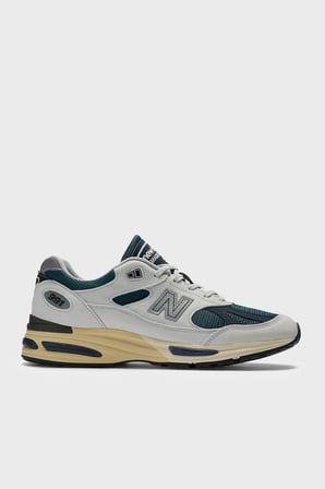 New Balance Deri Karışımlı Sneaker Ayakkabı Erkek AYAKKABI U991TO2 GRİ-PETROL