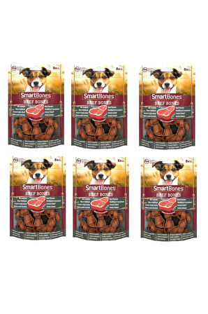 Smartbones Biftekli Mini Kemik 8 Li 128 Gr. X 6 Adet