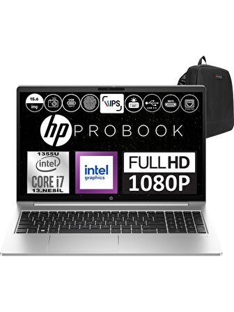 HP PROBOOK 450 G10 I7-1355U 32GB 512GB 15.6" W11PRO (HP ÇANTA HEDİYELİ)