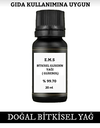 Bitkisel Gliserin 20 ml Gliserol %99,70. Gıda Kullanımına Uygun