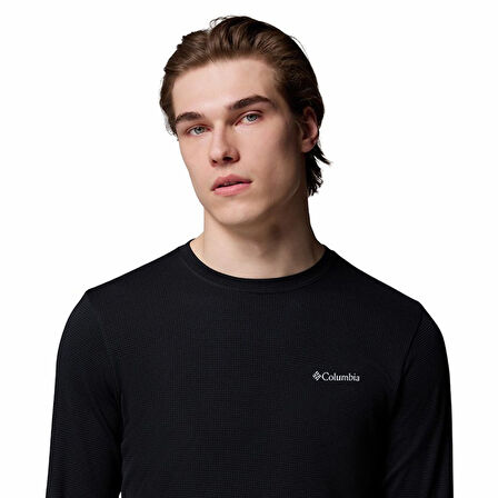 Columbia Tech Trail™ Utility Warm LS Crew Siyah Erkek Outdoor Uzun Kollu T-Shirt AE9975-010