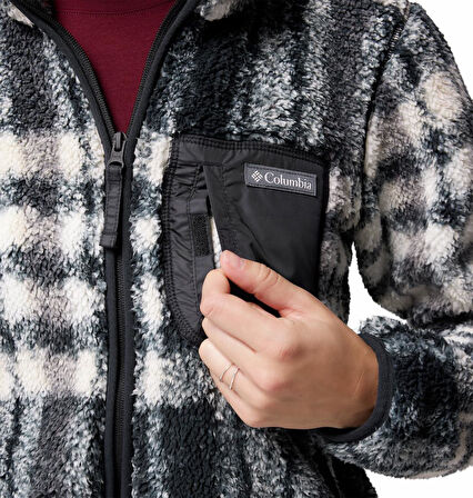 West Bend Print Tam Fermuarlı II Kadın Polar Üst