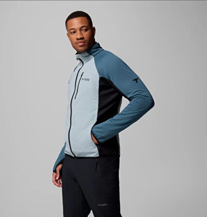 Columbia Arctic Crest™ Hybrid Full Zip Mavi Erkek Uzun Kollu T-Shirt AE3907-461