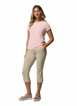 Columbia AL8532 ZERO RULES LIGHT SS CREW Kırmızı O Yaka Normal Düz Kadın T-Shirt