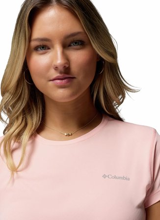 Columbia AL8532 ZERO RULES LIGHT SS CREW Kırmızı O Yaka Normal Düz Kadın T-Shirt