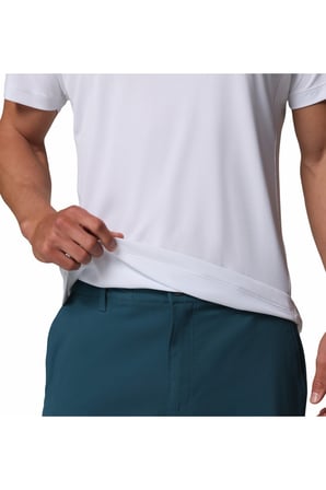 Columbia Zero Rules Lıght Ss Crew  Erkek Beyaz Teknik Kısa Kollu T-shirt Ao2717-100