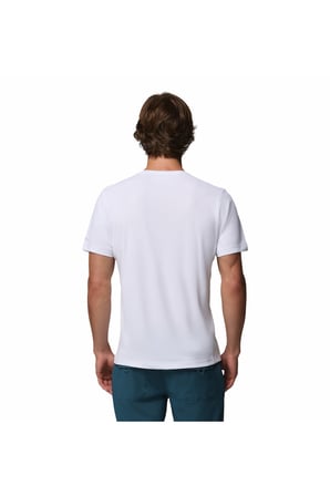 Columbia Zero Rules Lıght Ss Crew  Erkek Beyaz Teknik Kısa Kollu T-shirt Ao2717-100