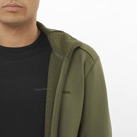 Salomon Outlıne Warm Fleece Fz M Erk Grape Leaf// Fleece Lc2608800