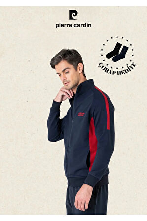 Erkek Pamuklu & Likralı Regular Fit Önden Fermuarlı Eşofman Takımı (Corap Hediye) L1.PC.004.71.35