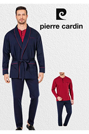 Erkek Giyim Kutulu 3 Parça Robdöşambır & Uzun Kollu Pijama Takımı Takım L1.PC.5605.01