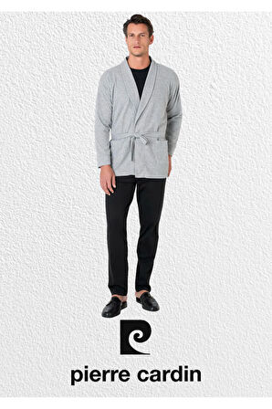 5 Parça Kutulu %100 Pamuk Robdöşambır - Pijama Takımı & Deri Terlik & Hakiki Deri Kemer Cüzdan Set