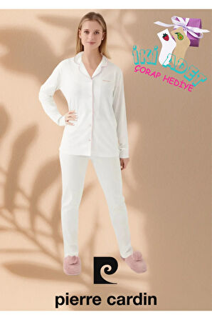 Kadın Pamuklu & Modal Kutulu Uzun Kollu Pijama Takımı L1.PC.7717.001
