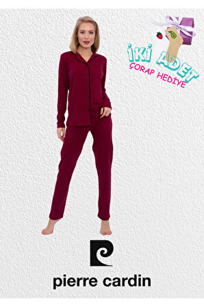 Kadın Pamuklu & Modal Kutulu Uzun Kollu Pijama Takımı L1.PC.7717.001