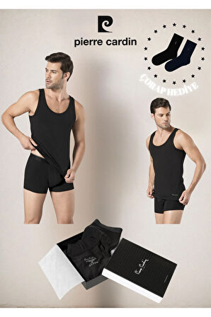 Erkek İç Giyim Siyah Modal Atlet & Boxer İkili Takım L1.PC.140.12.01