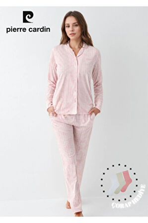 Kadın Giyim Modal & Pamuk Uzun Kollu 2'li Gömlek Pijama Takımı L1.PC.9087.001