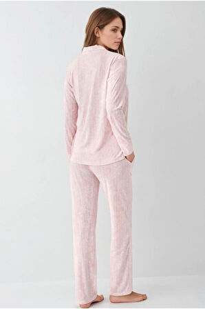 Kadın Giyim Modal & Pamuk Uzun Kollu 2'li Gömlek Pijama Takımı L1.PC.9087.001